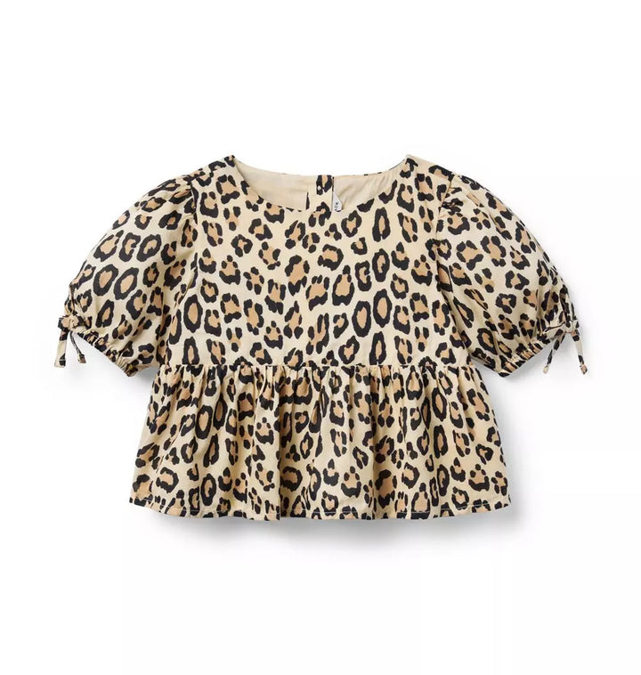 JANIE & JACK NIÑA BLUSA ANIMAL PRINT M/C