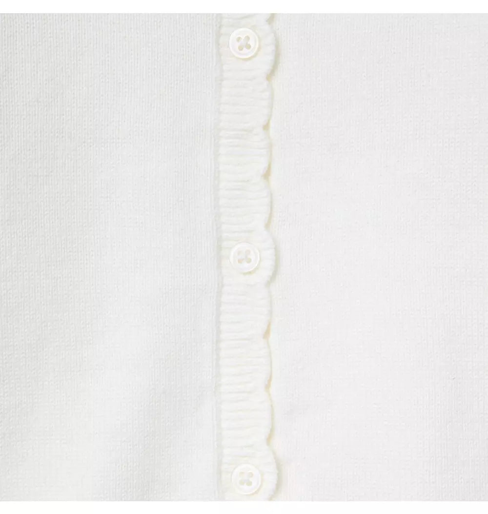 JANIE & JACK NIÑA ABRIGO THE SCALLOPED TRIM CARDIGAN