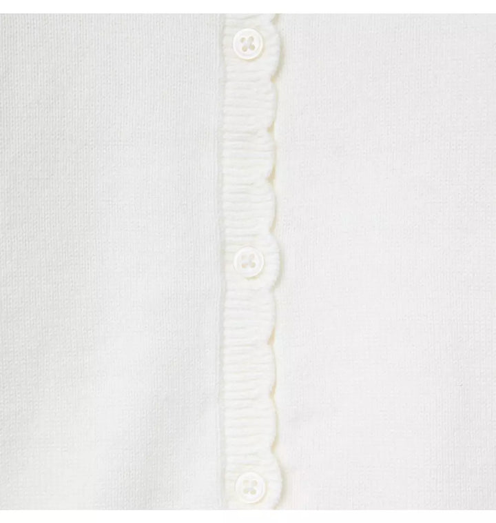 JANIE & JACK NIÑA ABRIGO THE SCALLOPED TRIM CARDIGAN