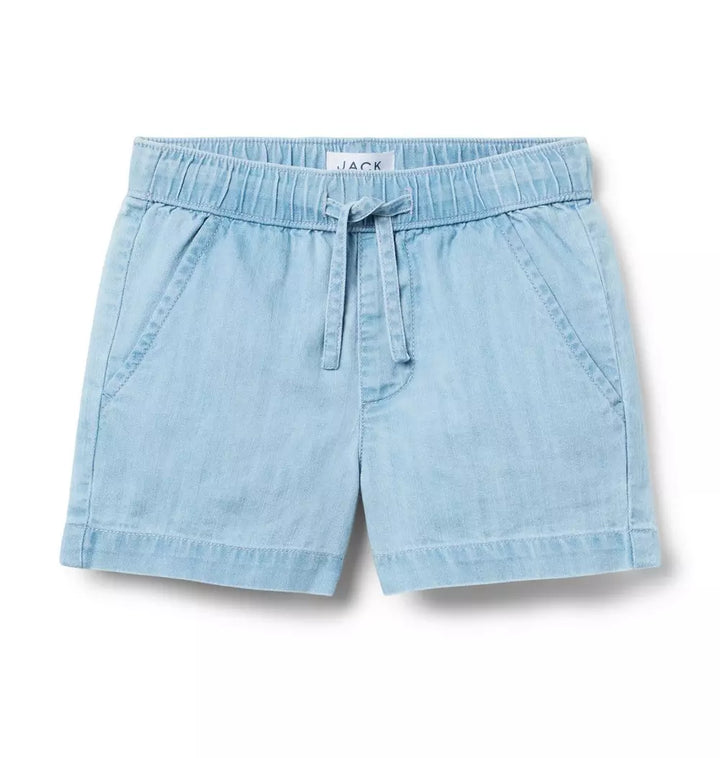 JANIE & JACK NIÑO SHORT CHAMBRAY BLUE