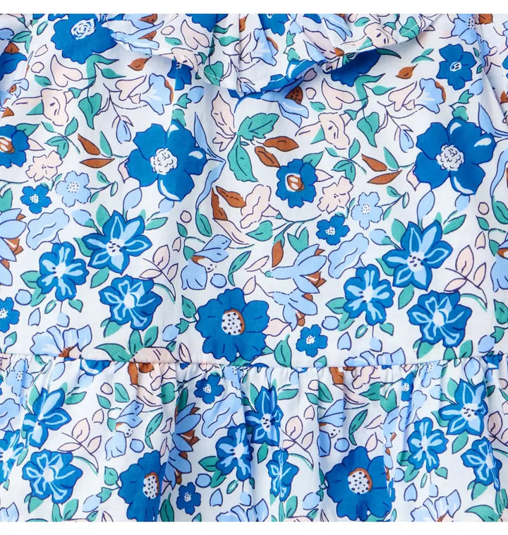 JANIE & JACK NIÑA BLUSA FLORAL RUFFLE PEPLUM