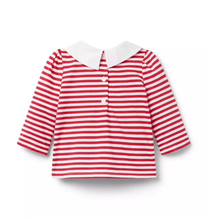 JANIE & JACK NIÑA TSHIRT STRIPE RED