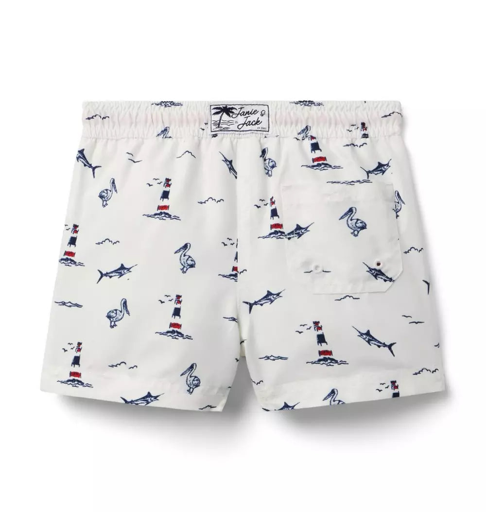 JANIE & JACK NIÑO SHORT VEST. BAÑO IVORY