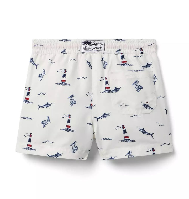 JANIE & JACK NIÑO SHORT VEST. BAÑO IVORY