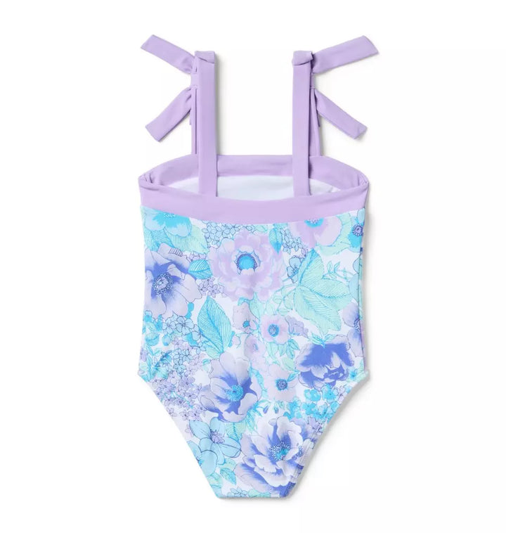 JANIE & JACK NIÑA VESTIDO DE BAÑO LOTUS FLORAL PURPLE