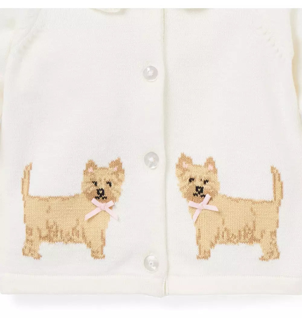 JANIE & JACK BEBE NIÑO TSHIRT DOG ICON COLLAR WHITE