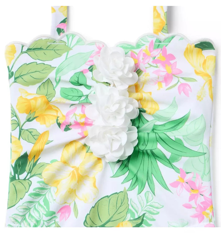 JANIE & JACK NIÑA VESTIDO DE BAÑO TROPICAL FLORAL