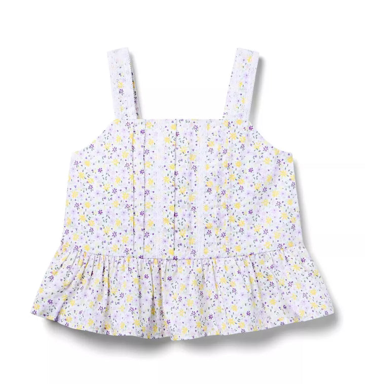 JANIE & JACK NIÑA BLUSA PINTUCK MULTICOLOR