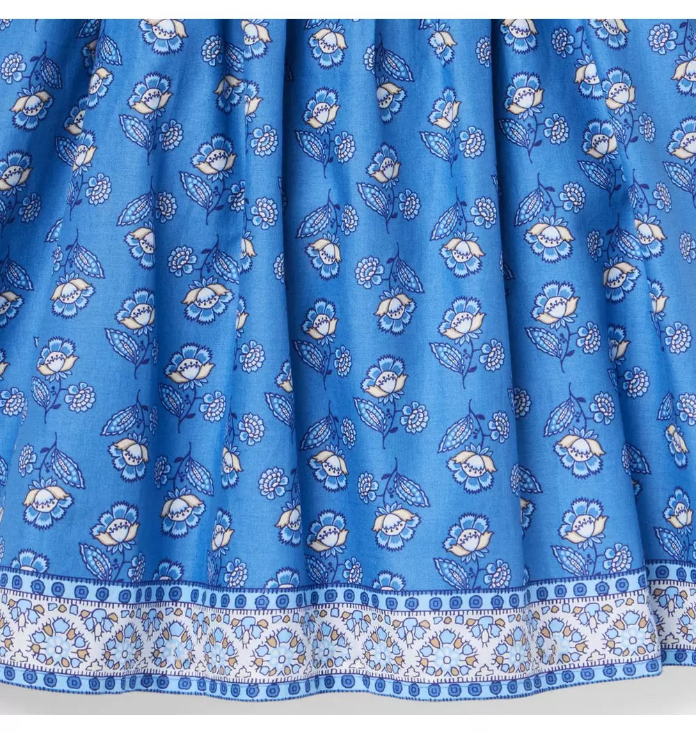 JANIE & JACK NIÑA VESTIDO FLORAL BORDER BLUE