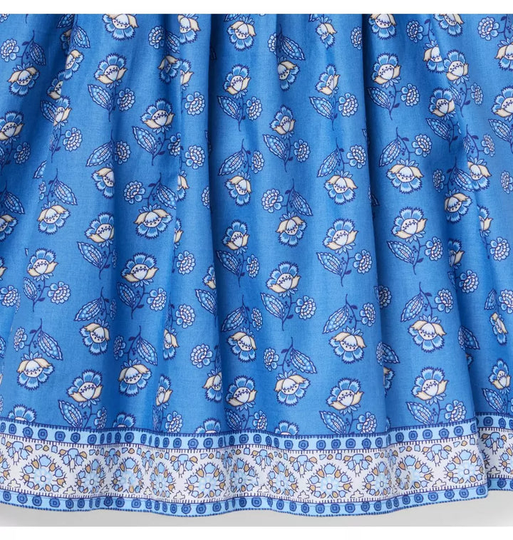 JANIE & JACK NIÑA VESTIDO FLORAL BORDER BLUE