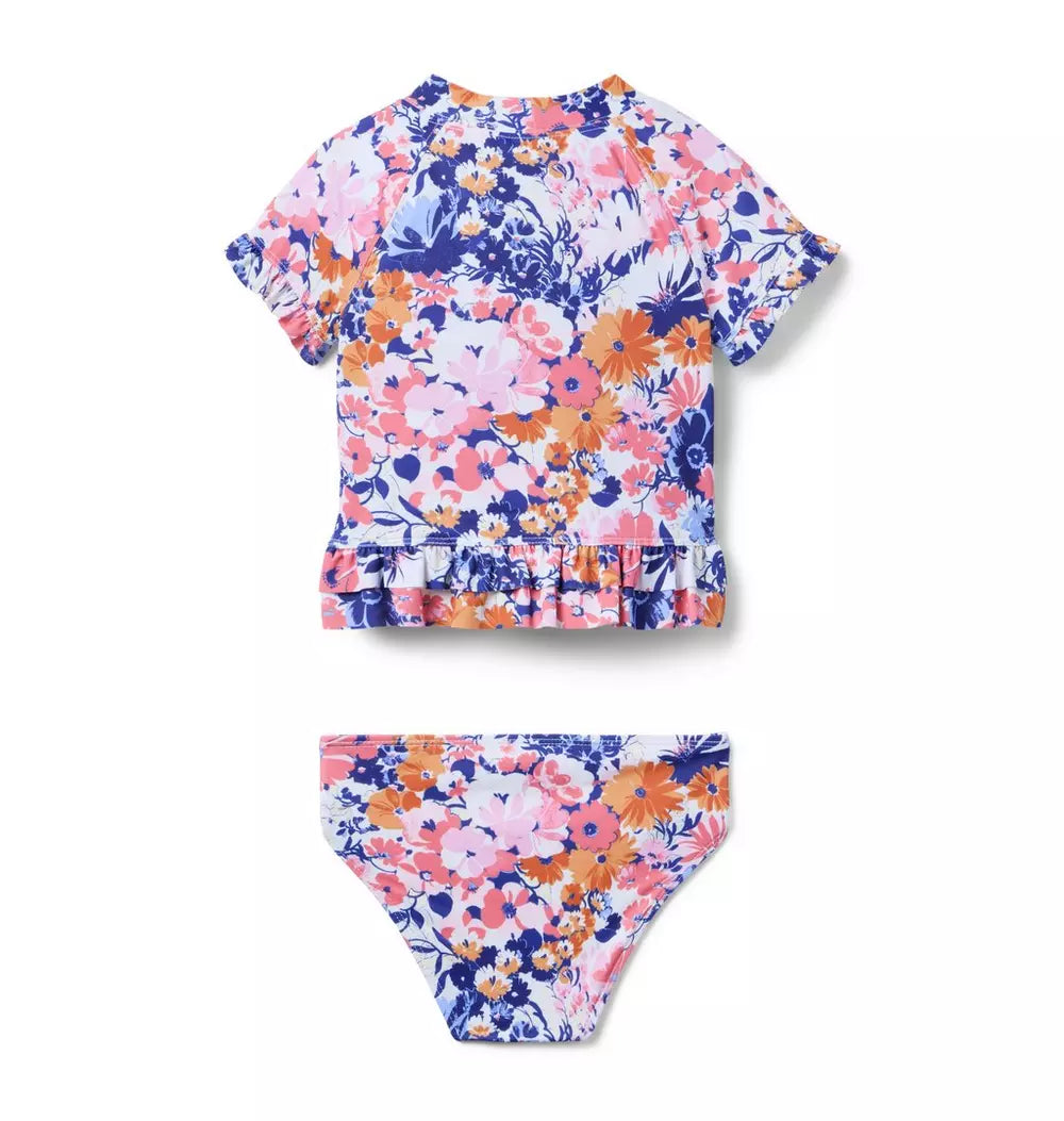 JANIE & JACK NIÑA VESTIDO DE BAÑO FLORAL MULTICOLOR