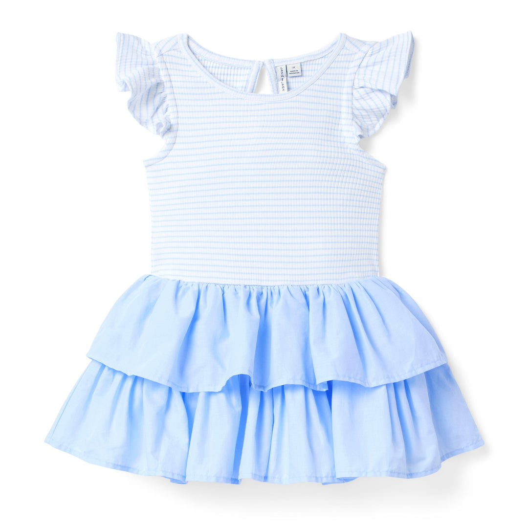 Janie &amp; Jack Vestido Stp Ktw Blue para Niña