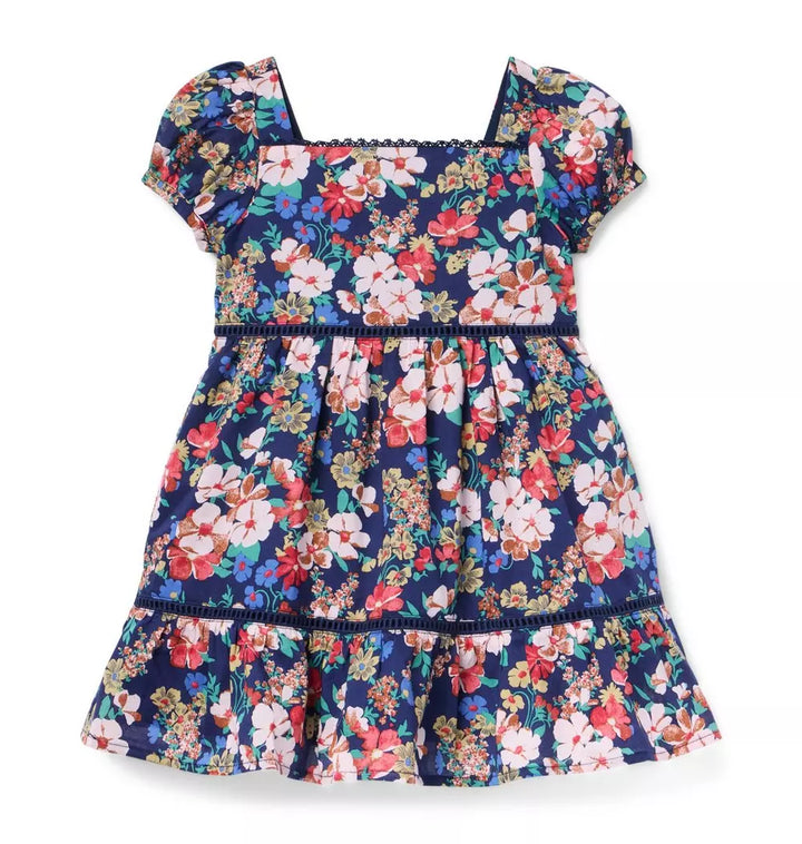 JANIE & JACK NIÑA VESTIDO MULTI FLORAL MULTICOLOR
