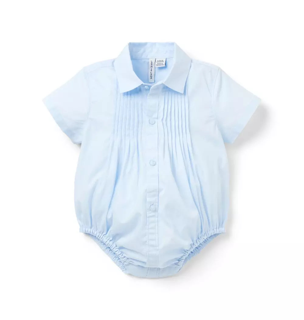 JANIE & JACK BEBE NIÑO BODY PINTUCK POPLIN