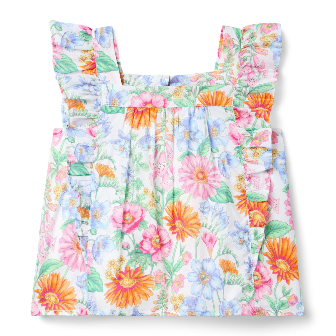 Janie &amp; Jack Blusa Floral Smock Top Multicolor para Niña