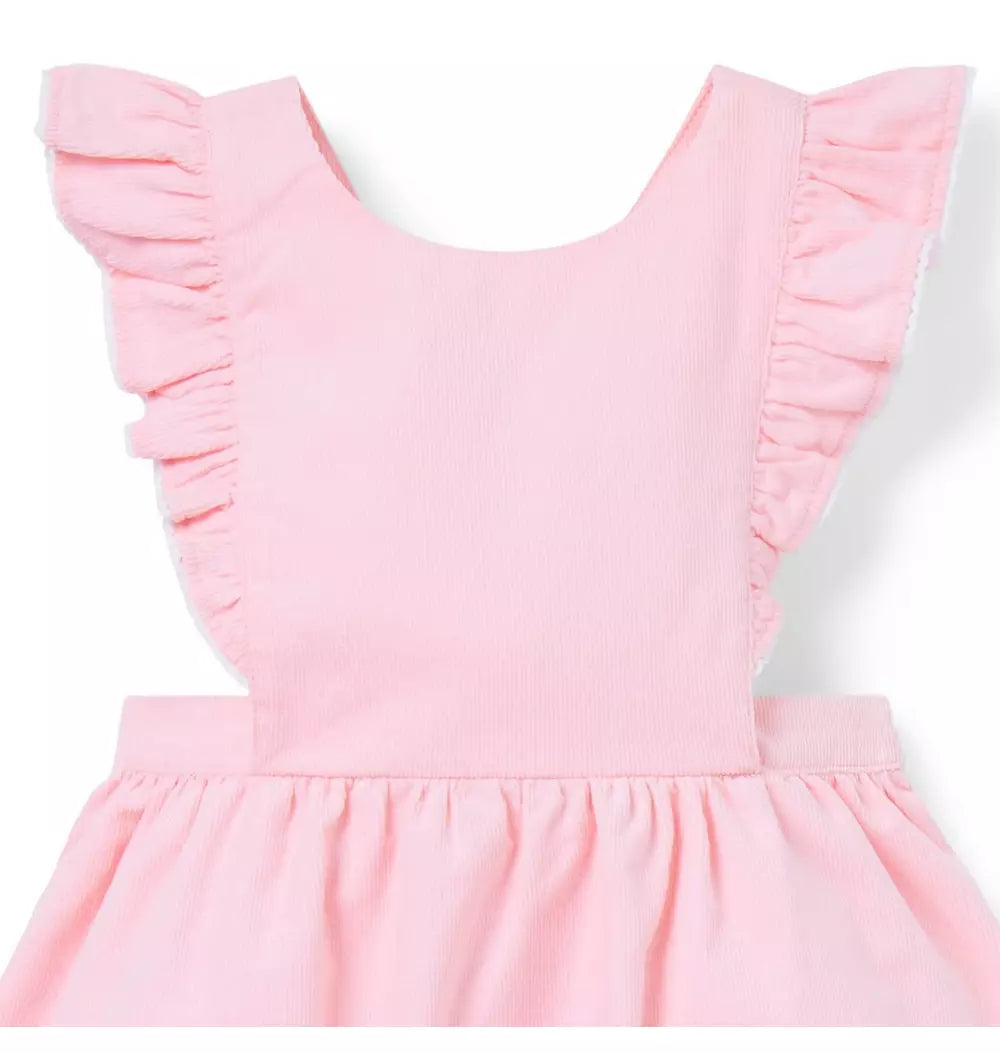 JANIE & JACK BEBE NIÑA VESTIDO CORD RUFFLE PINK