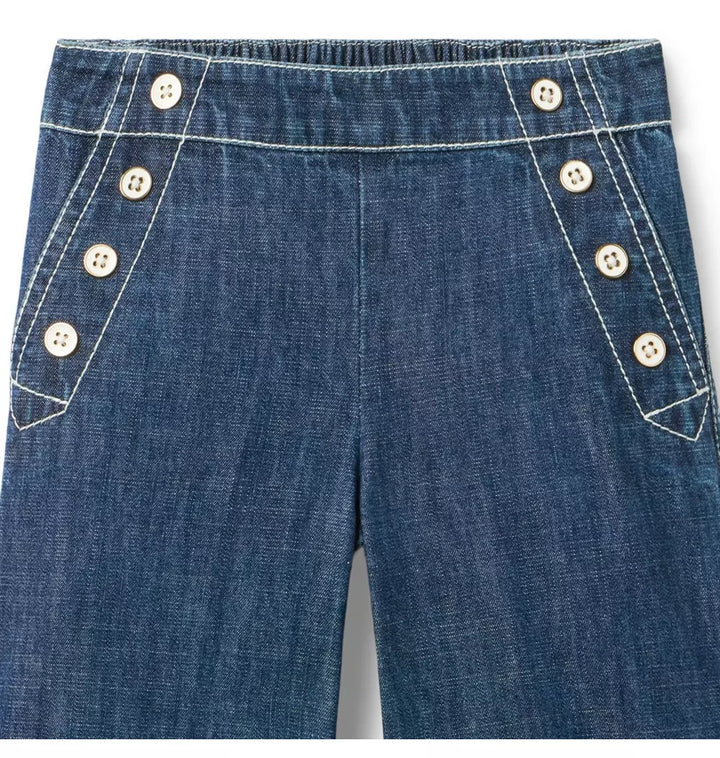 JANIE & JACK NIÑA PANTALON DENIM BLUE