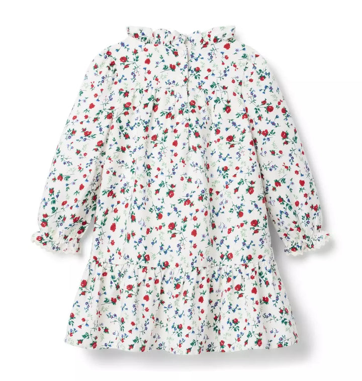 JANIE & JACK NIÑA VESTIDO FLORAL IVORY