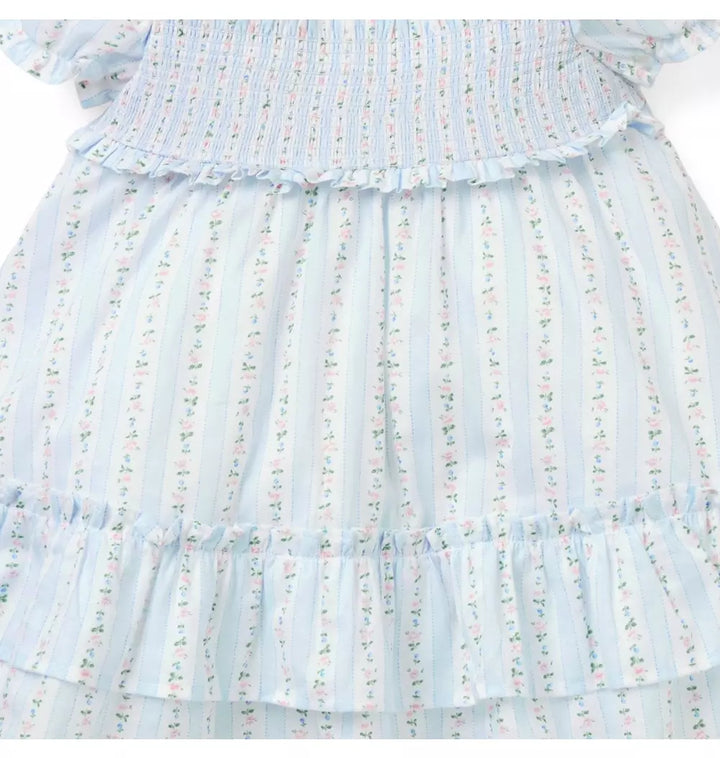 JANIE & JACK BEBE NIÑA VESTIDO FLORAL BLUE