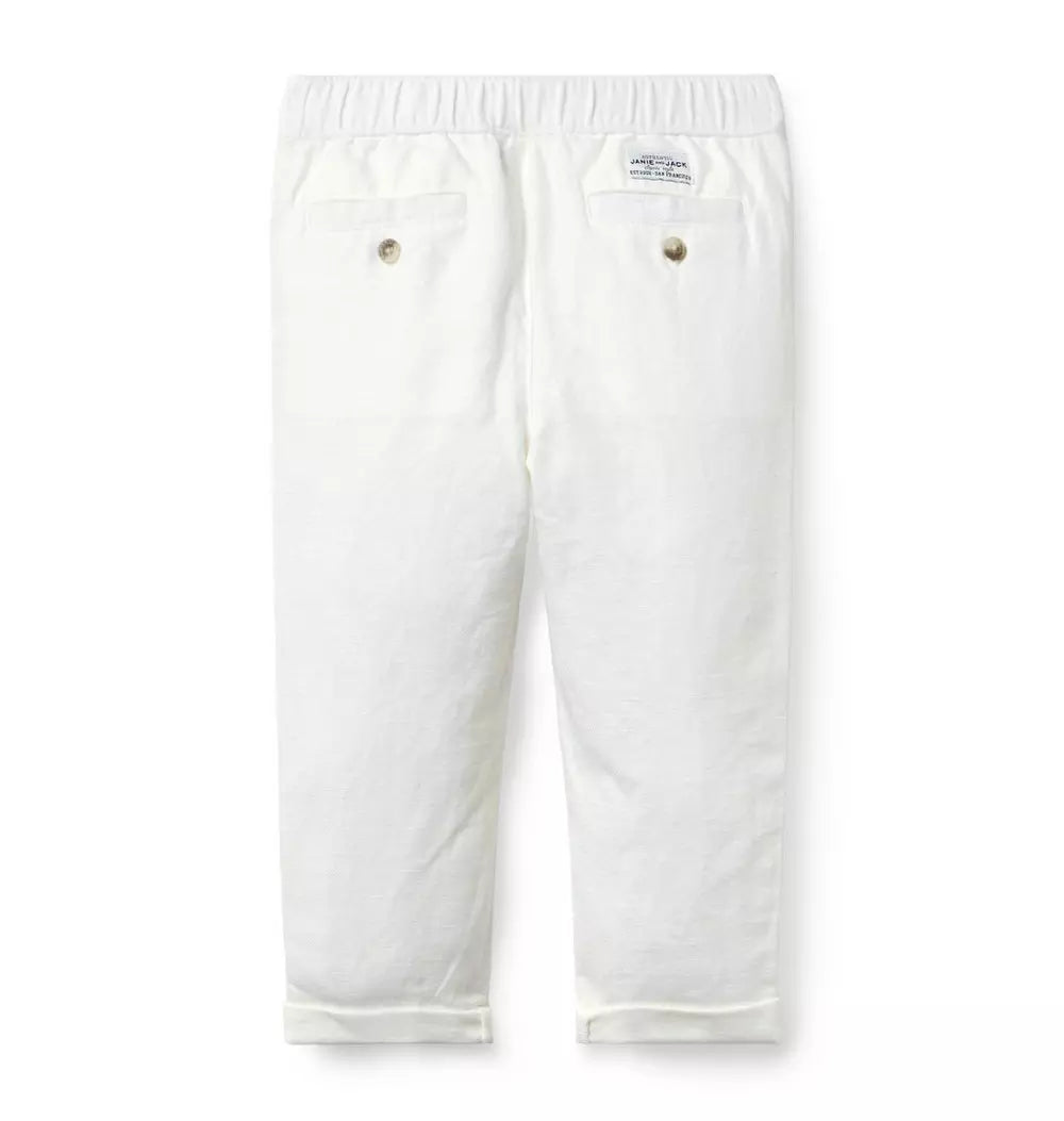 JANIE & JACK NIÑO PANTALON WHITE