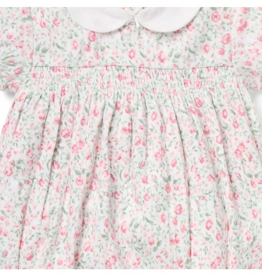 JANIE & JACK BEBE NIÑO ROMPER FLORAL WHITE