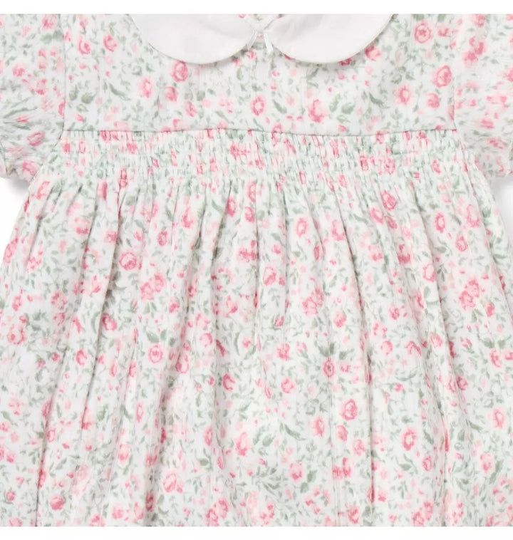 JANIE & JACK BEBE NIÑO ROMPER FLORAL WHITE