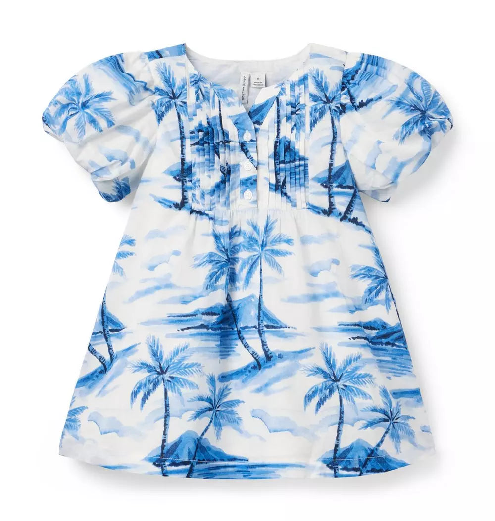 JANIE & JACK NIÑA VESTIDO THE PALM PERFECT