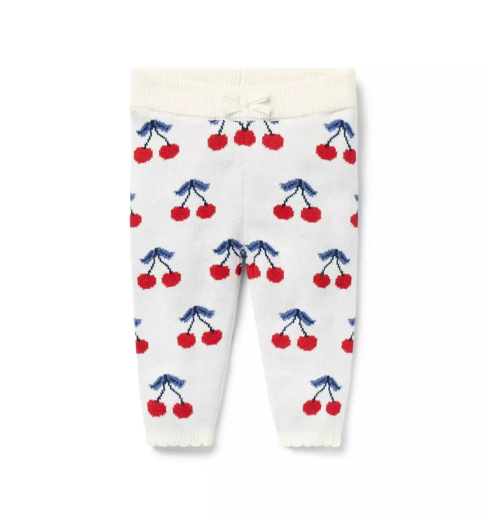 JANIE & JACK BEBE NIÑO PANTALON CHERRY FLORAL
