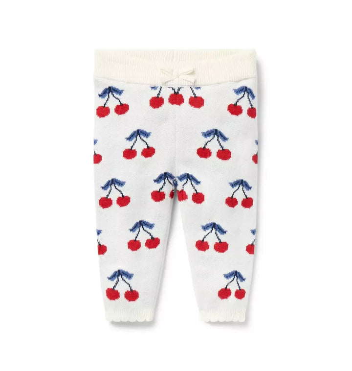 JANIE & JACK BEBE NIÑO PANTALON CHERRY FLORAL