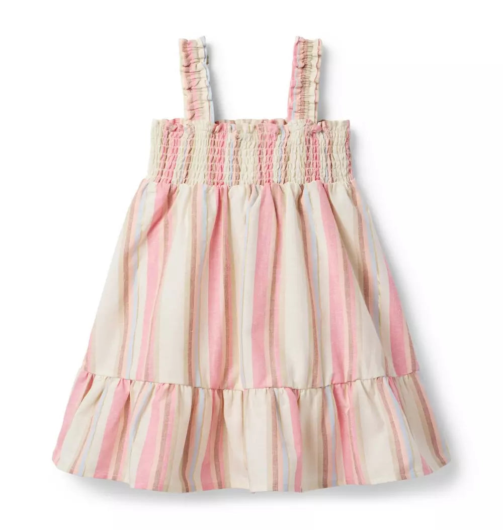 JANIE & JACK NIÑA VESTIDO STRIPE MULTICOLOR