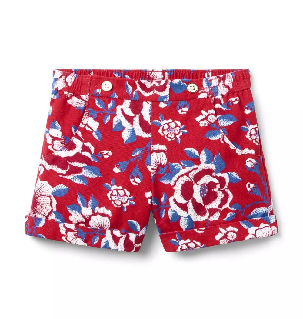 JANIE & JACK NIÑA SHORT FLORAL RED
