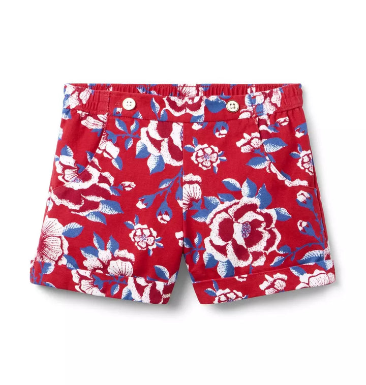 JANIE & JACK NIÑA SHORT FLORAL RED