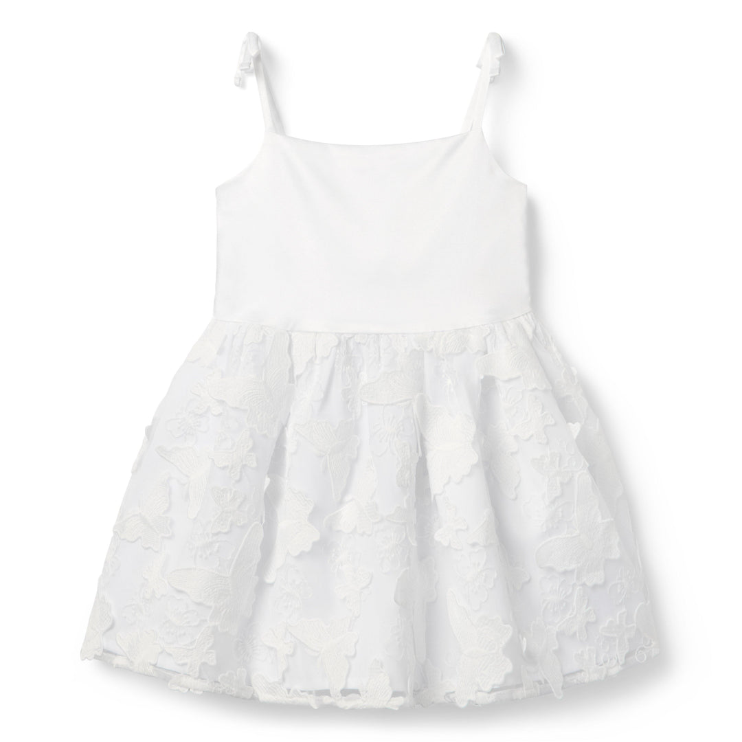 Janie &amp; Jack Vestido Butterfly White para Niña