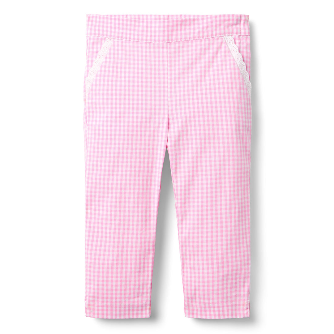 Janie &amp; Jack Pantalon Hndstth Crop Pink para Niña