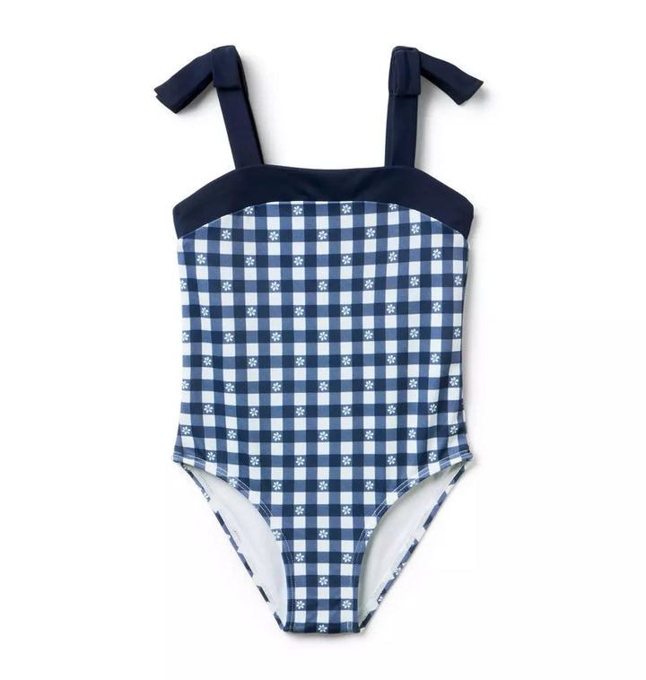 JANIE & JACK NIÑA VESTIDO DE BAÑO NAVY