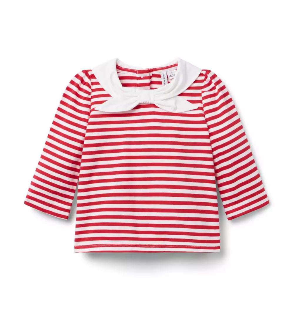 JANIE & JACK NIÑA TSHIRT STRIPE RED