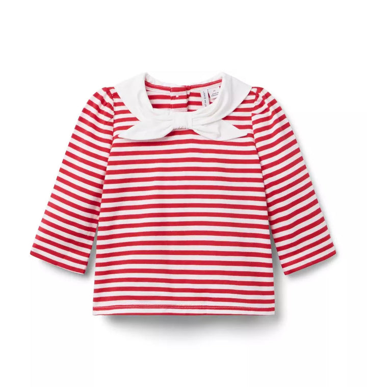 JANIE & JACK NIÑA TSHIRT STRIPE RED