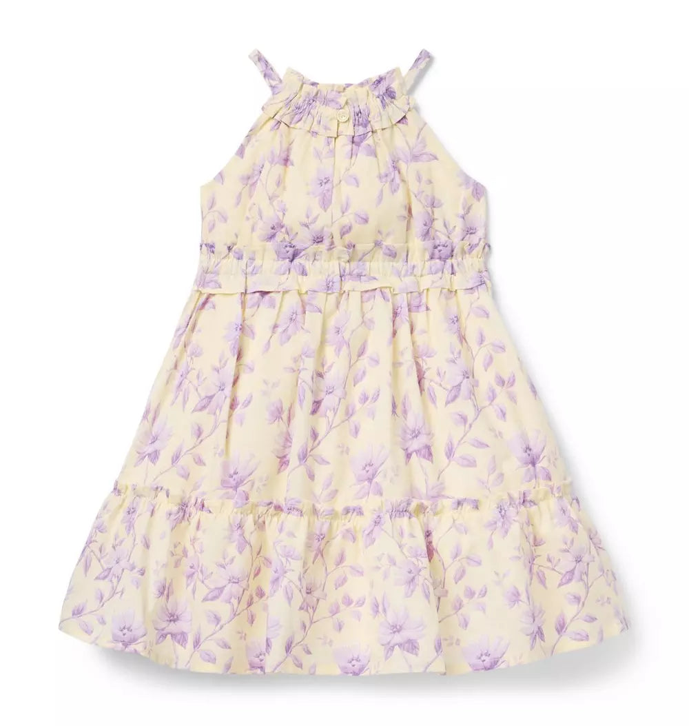 JANIE & JACK NIÑA VESTIDO FLORAL PURPLE/WHITE
