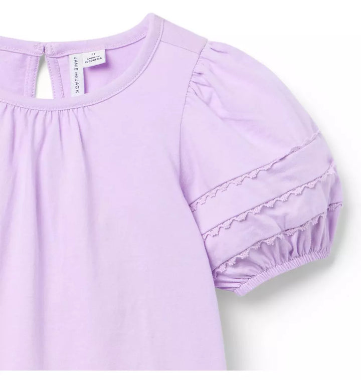 JANIE & JACK NIÑA BLUSA PINTUCK PURPLE