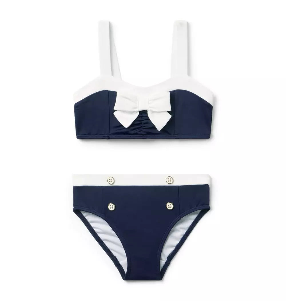 JANIE & JACK NIÑA VESTIDO DE BAÑO NAVY