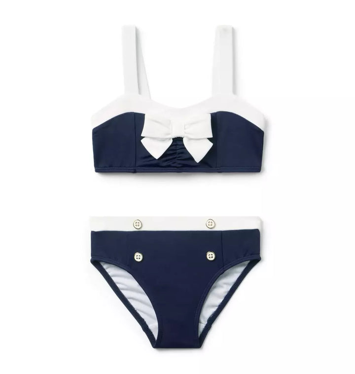 JANIE & JACK NIÑA VESTIDO DE BAÑO NAVY