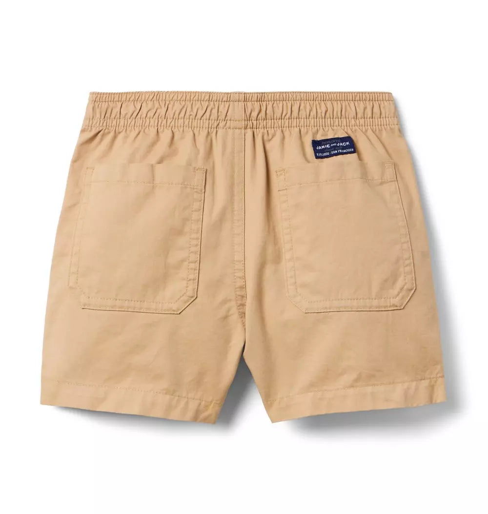 JANIE & JACK NIÑO SHORT PATCH POCKET BROWN