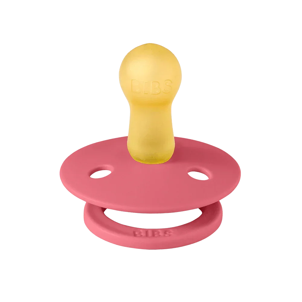 BIBS CHUPO LATEX SIZE1 DUSTY PINK/CORAL 2PK