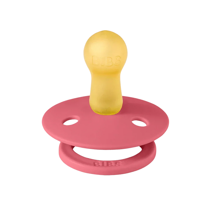 BIBS CHUPO LATEX SIZE1 DUSTY PINK/CORAL 2PK