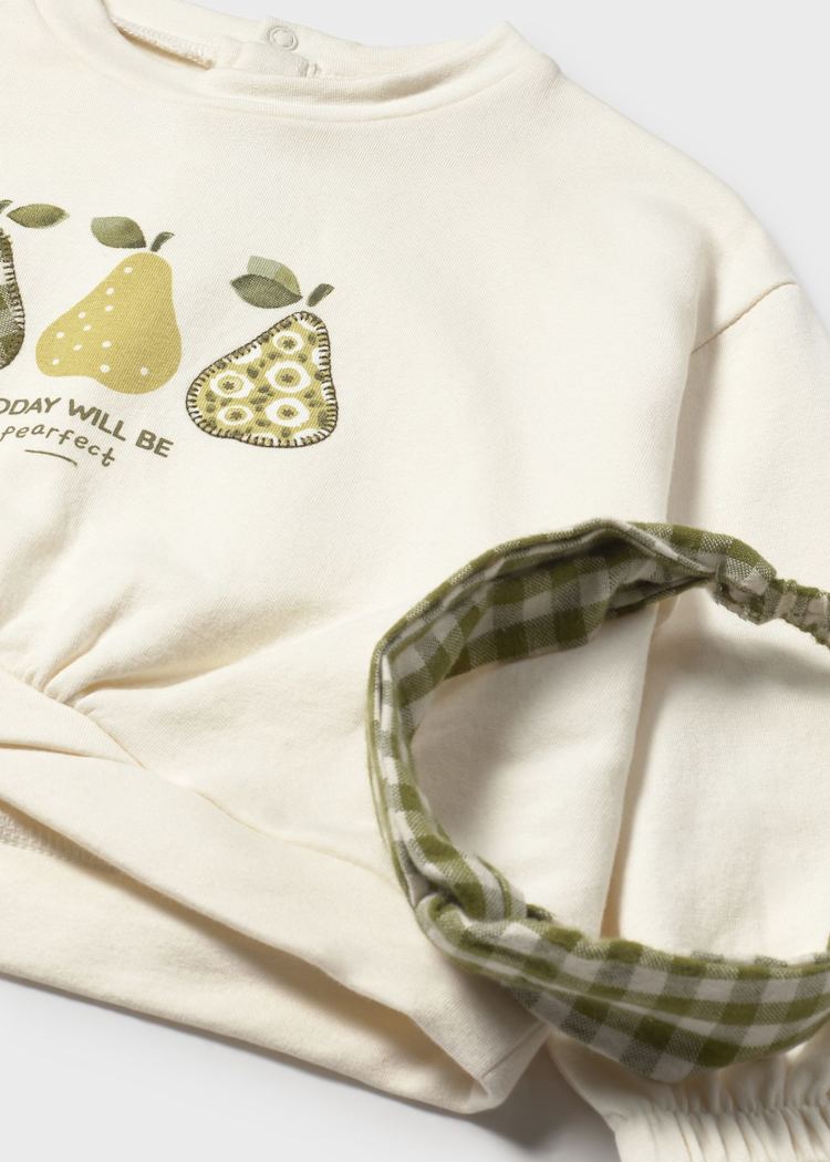 MAYORAL BEBE NIÑA CONJ. DE CONJ. DE FALDA WITH HEADHAND BAYLEAF