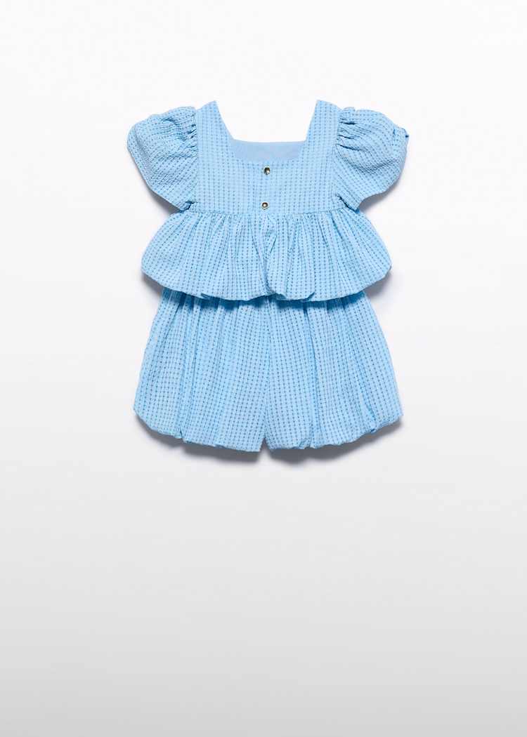 ABEL & LULA NIÑA CONJ. DE SHORT VICHY CELESTE