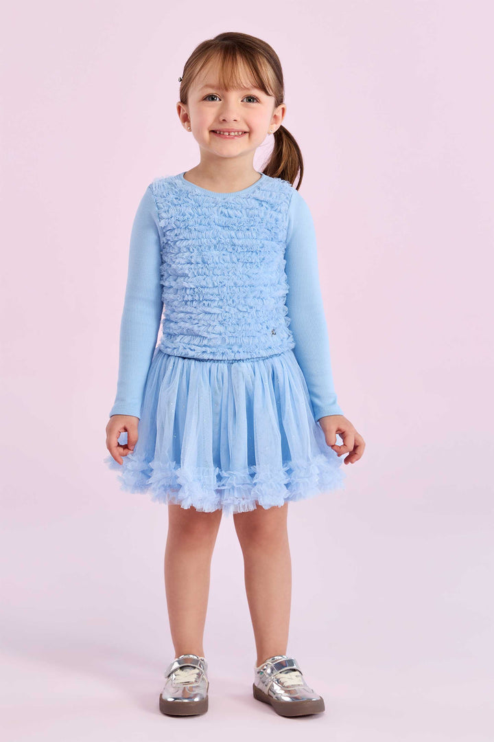 PETIT CHERIE NIÑA CONJ. FALDA BALLERINE AZUL