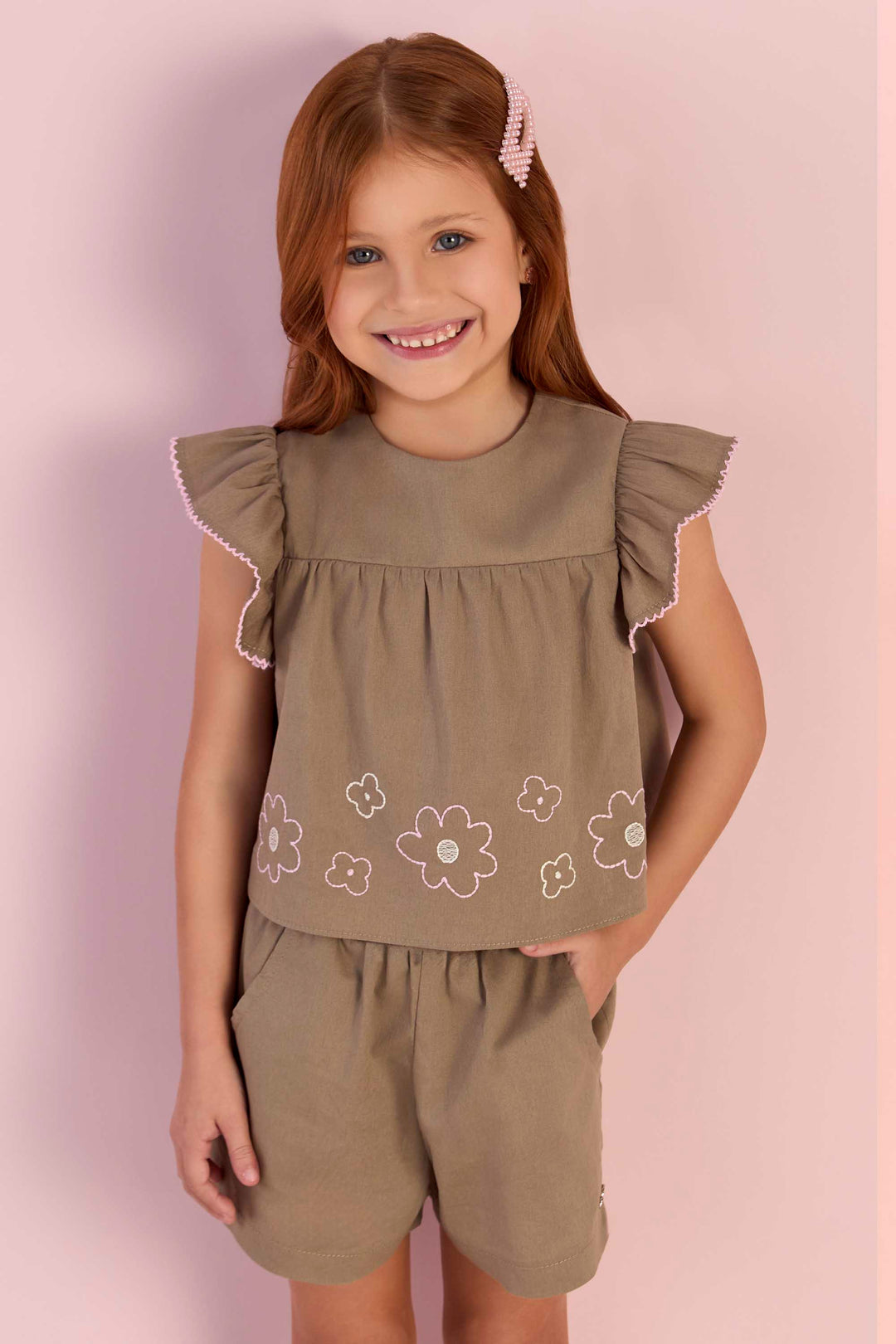 MON SUCRÉ NIÑA CONJ. DE SHORT FOREST MARROM