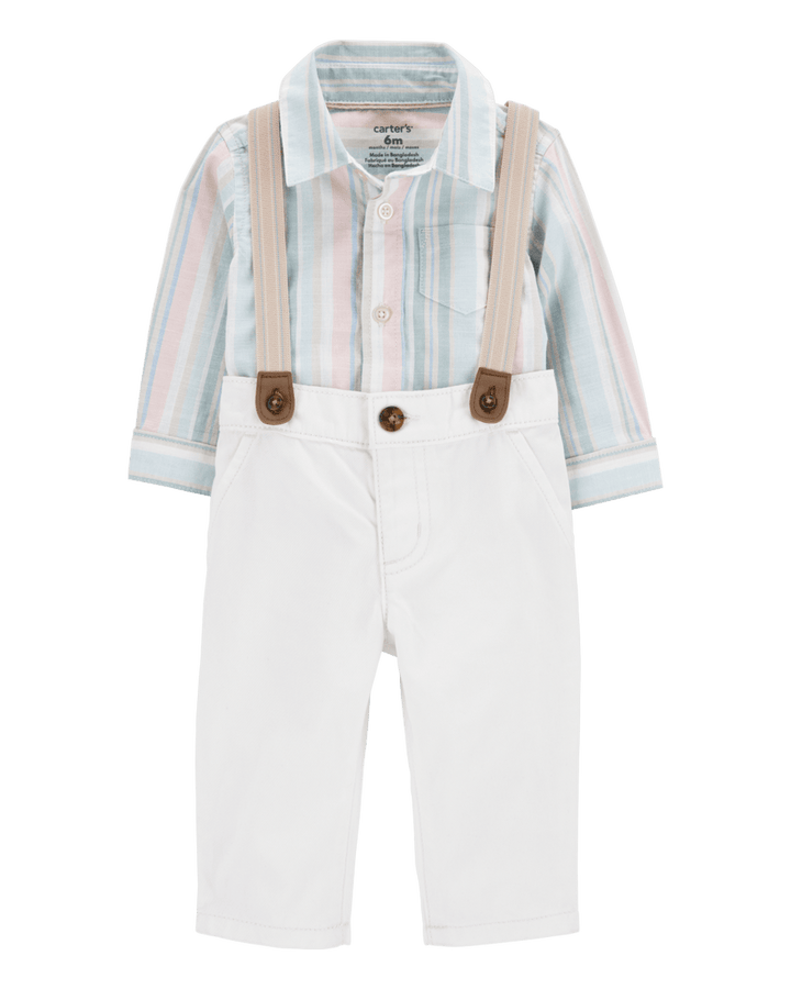 CARTERS BEBE NIÑO CONJ. DE PANTALON STRIPED POLO