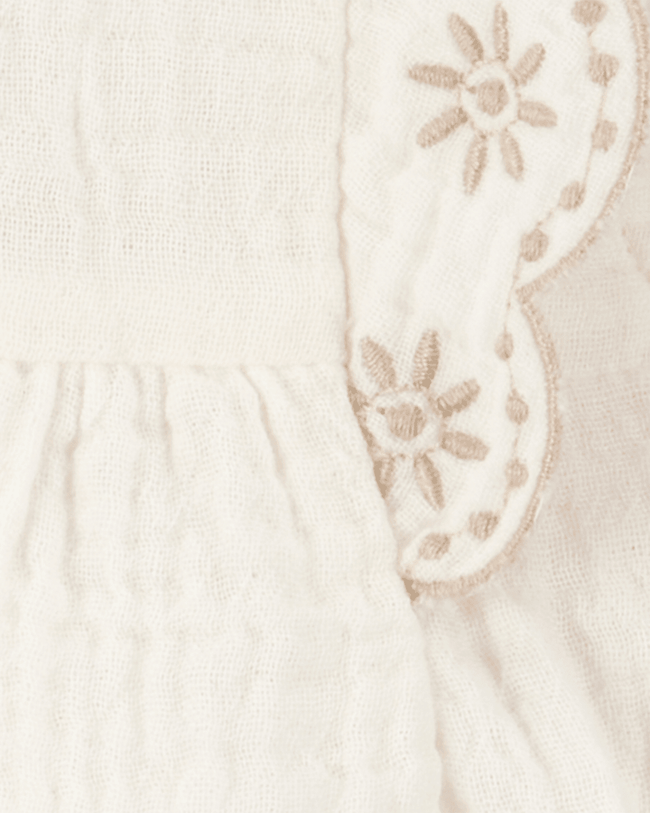 Carters Conjunto De Short Ivory Solid Chambray para Bebé Niña